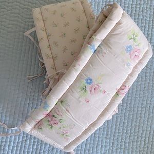 Shabby chic pottery barn kids crib bumper